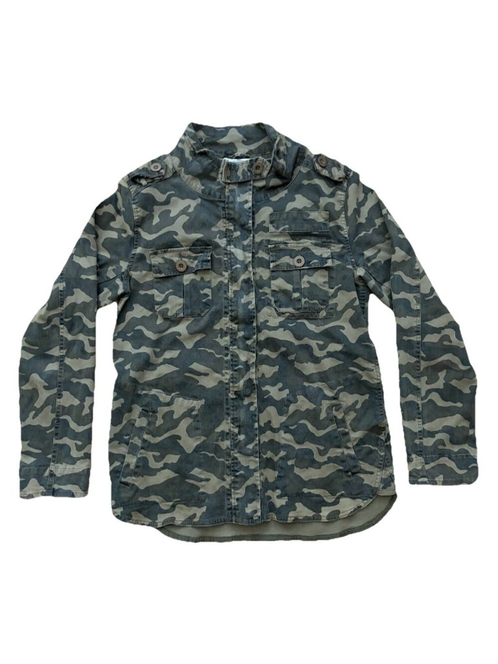 Altar'd State Women’s Size Large Green Camouflage Military Style Utility Jacket
